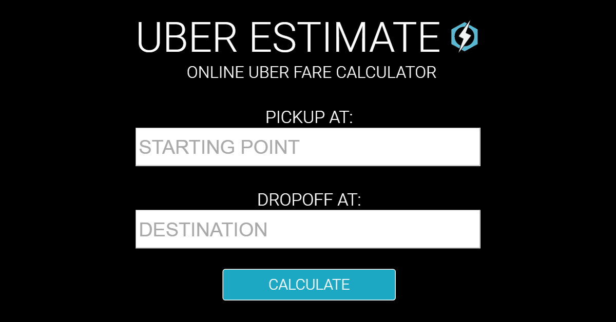 Uber Fare Estimator & Surge Prices Estimate Rides